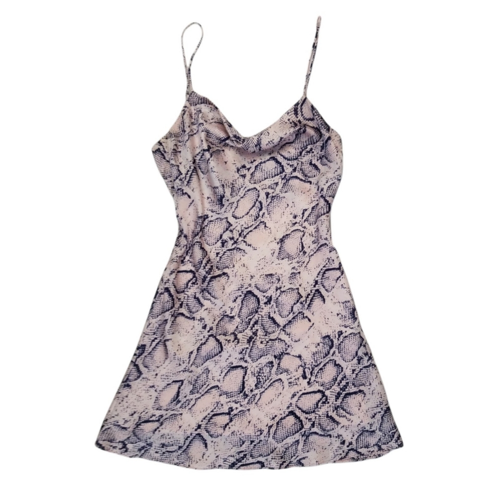 Native Daughters Snakeskin Print Mini Dress